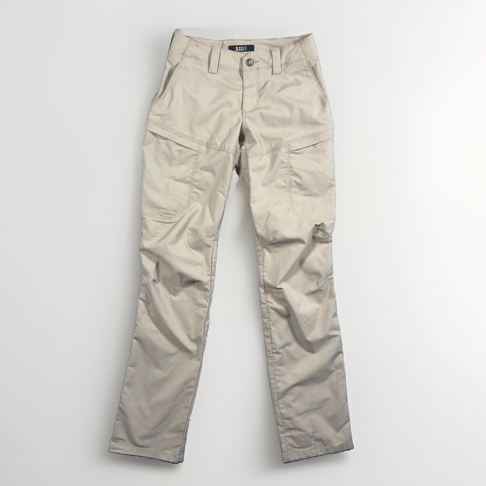 5.11 Tactical Pants Womens 2 Long Tan Cargo Utility Work Hiking Outdoor